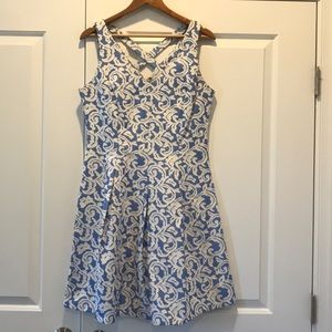 Blue wedding guest dress